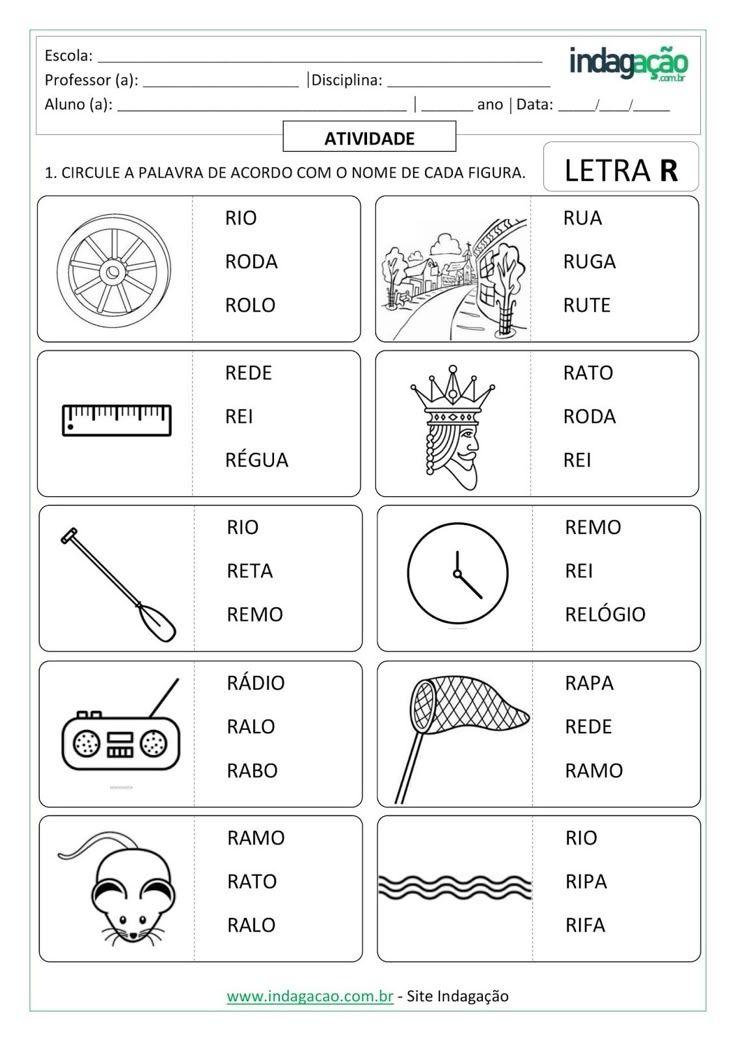 palavras com r inicial