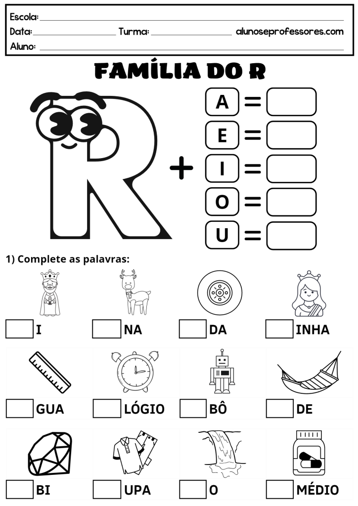 família silábica do r