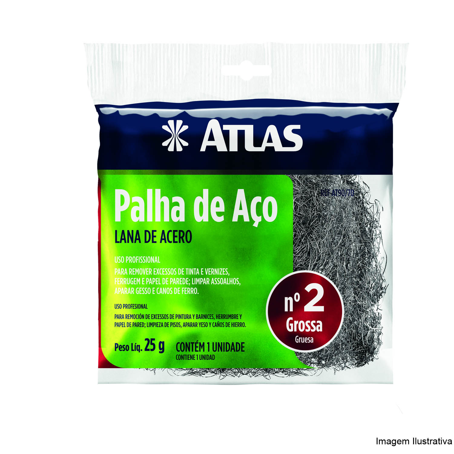 palha de aço para limpar ferrugem