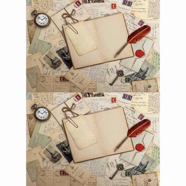 papel timbrado retrô para imprimir