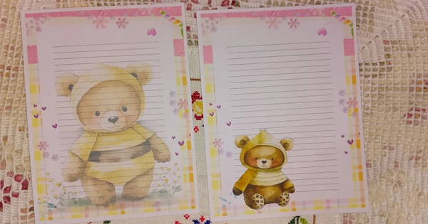 ideias de escrita em papel de carta nostálgico
