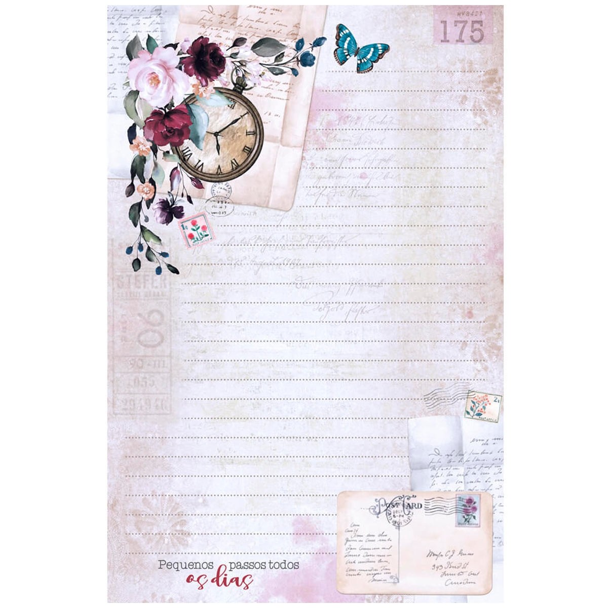 papel timbrado retrô para imprimir