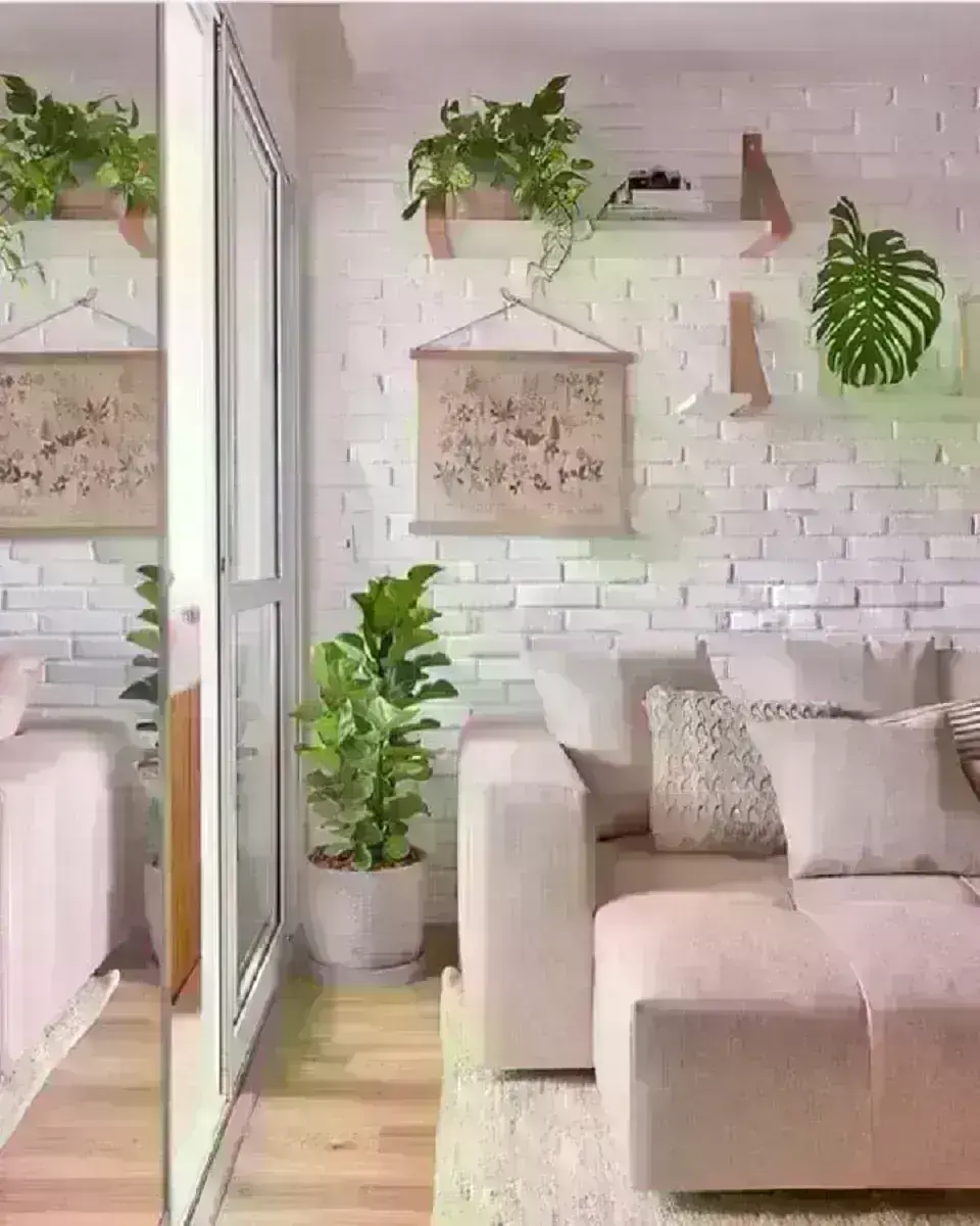 papel de parede tijolinho rústico