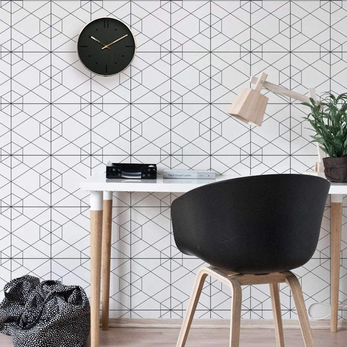 papel de parede preto geométrico masculino