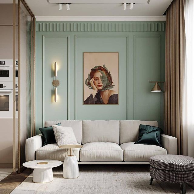 cores para boiserie na sala