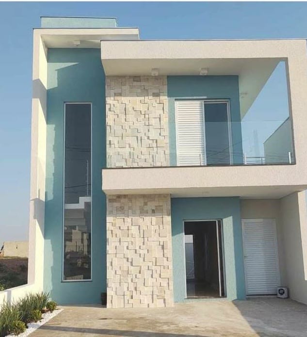 fachada de casa com pedra
