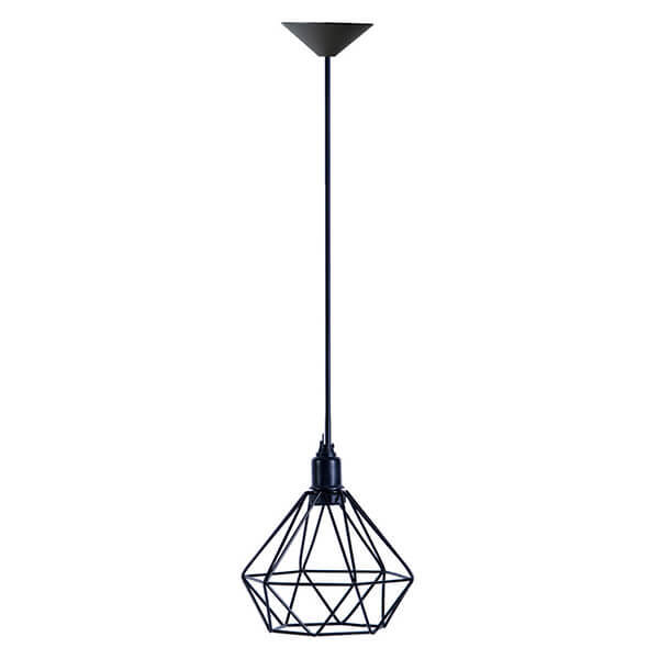 pendente preto industrial
