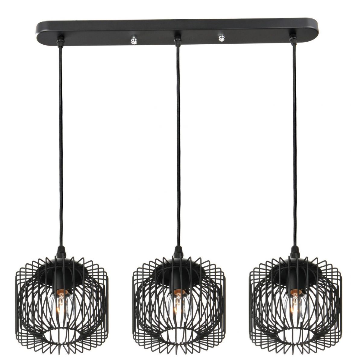 pendente preto industrial