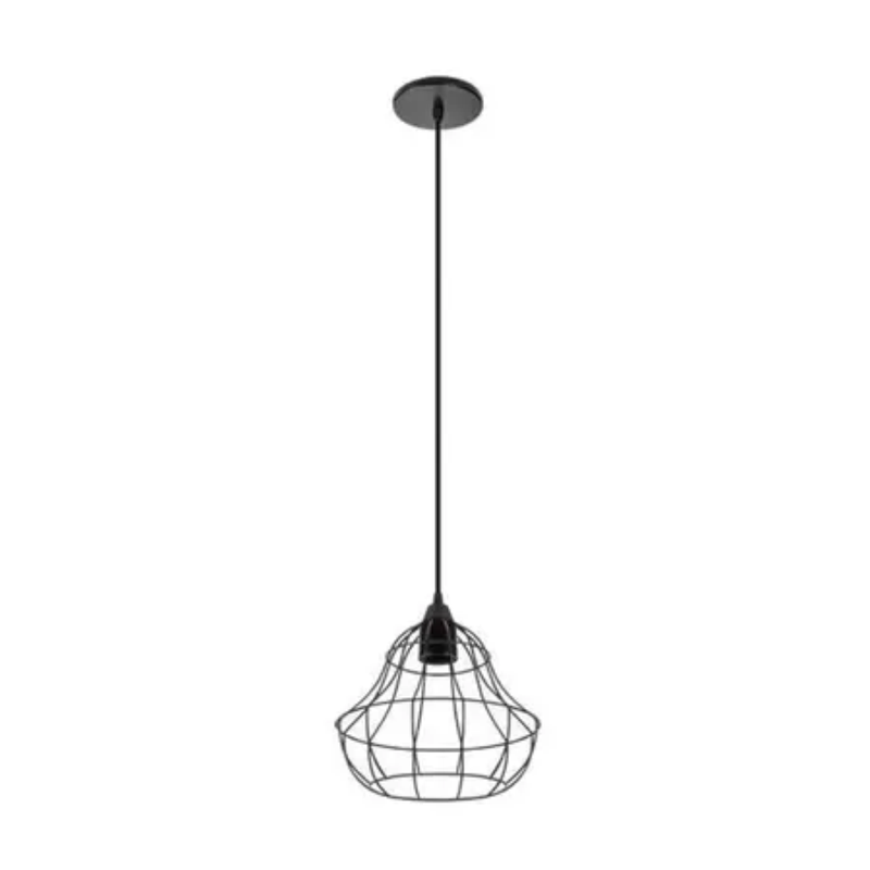 altura pendente aramado preto mesa de jantar