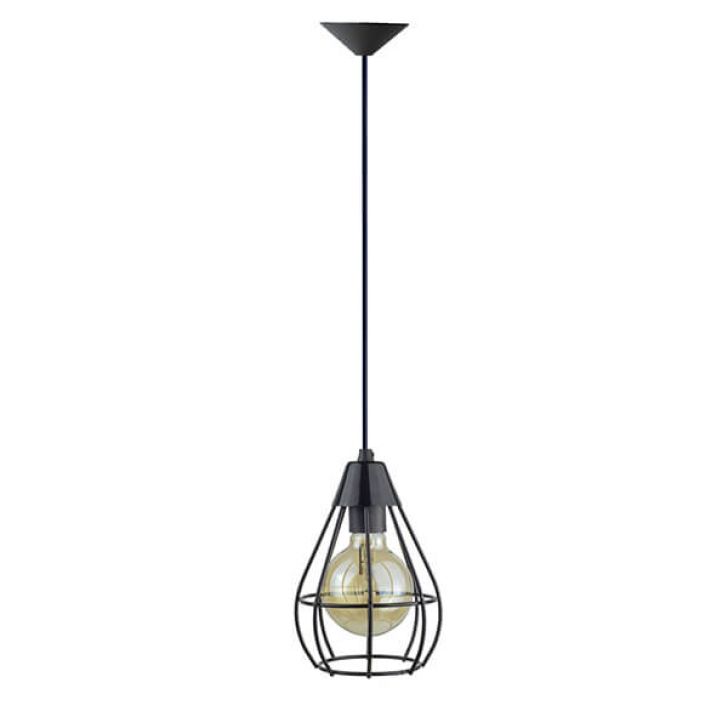 pendente preto industrial