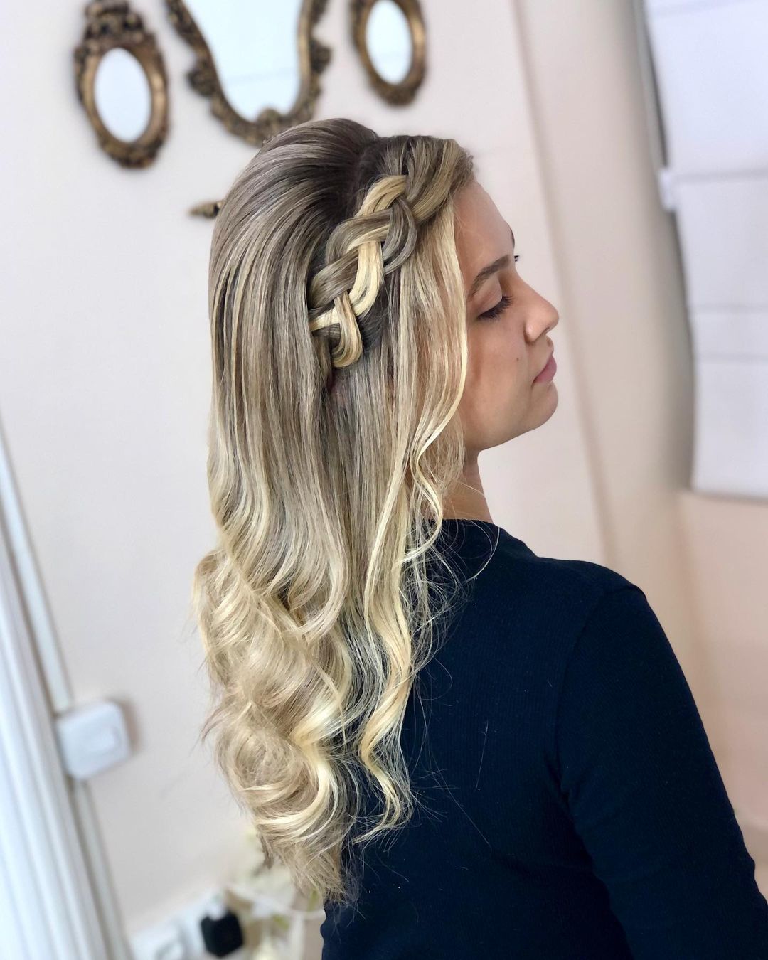 penteado cabelo solto semi preso