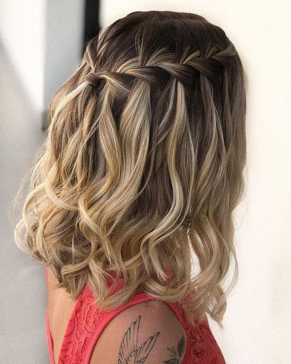 penteado cabelo solto semi preso