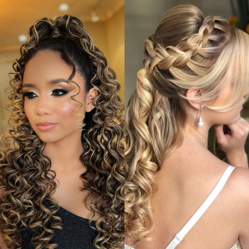 penteado cabelo solto para festa