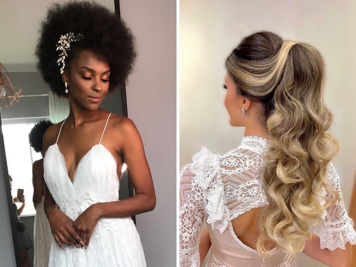 penteado solto para casamento