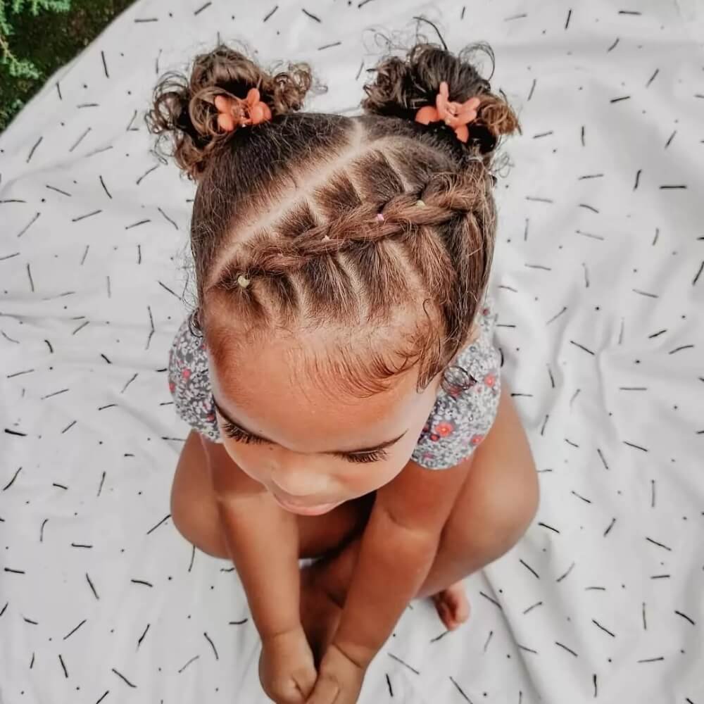 penteado infantil para cabelo curto