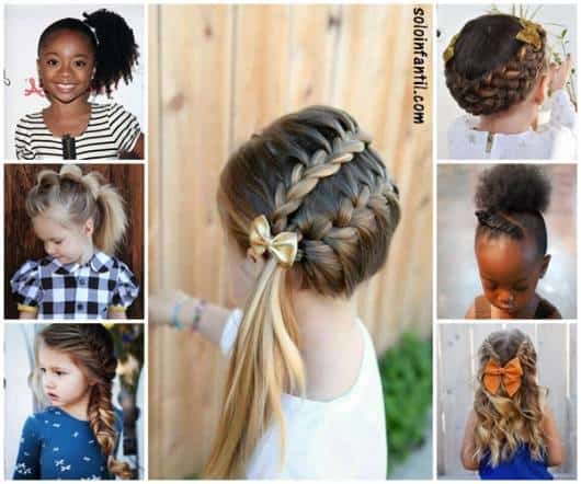 penteado infantil com elástico