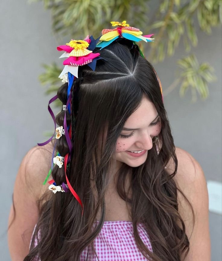 ideias de penteado junino