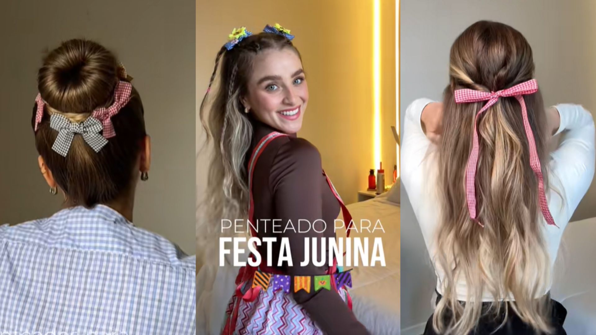 penteado para festa junina