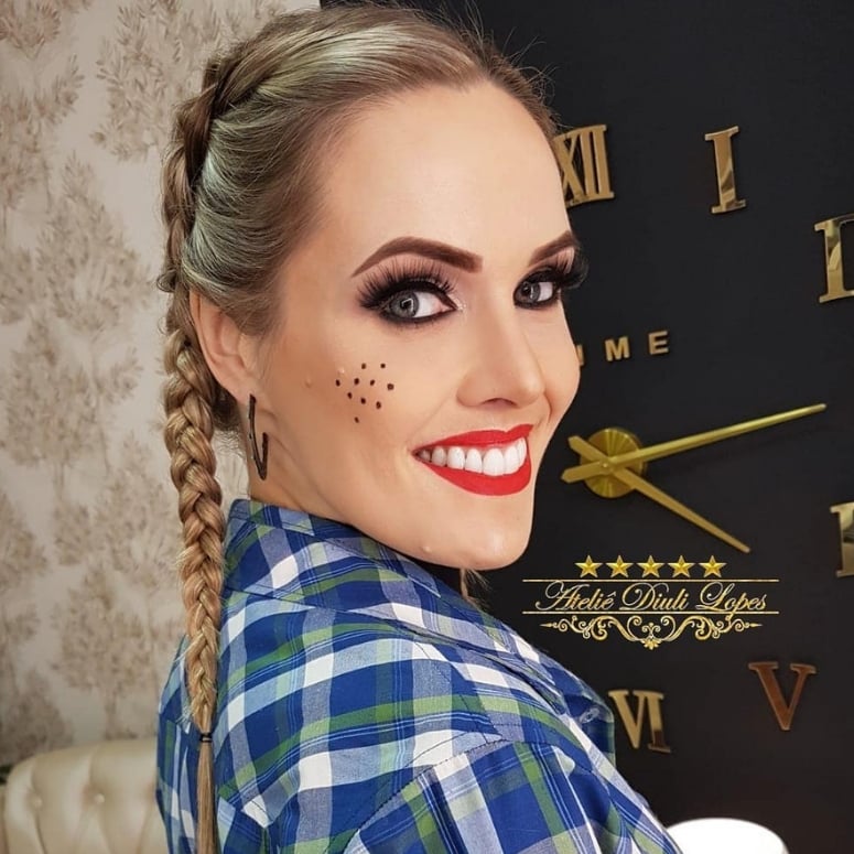 penteado junino para cabelo médio