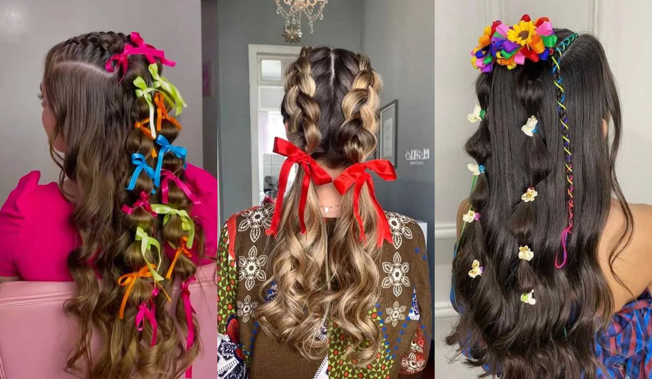 penteado junino com trança