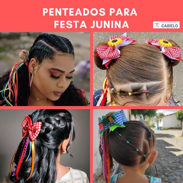 penteado junino infantil simples 10