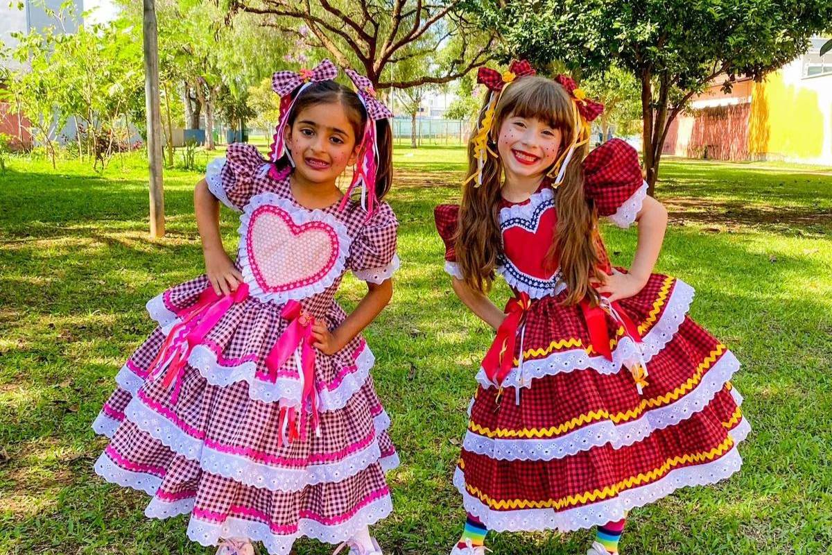 penteado junino infantil simples 11