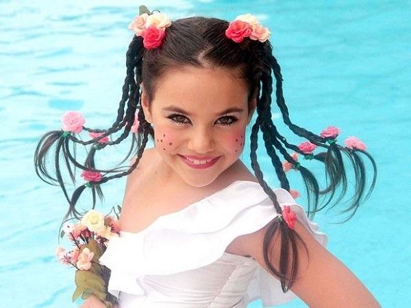 penteado junino infantil simples 12
