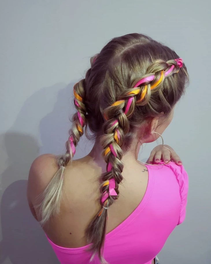 penteado junino infantil simples 13
