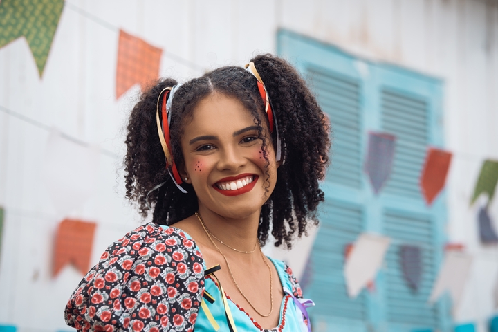 penteado junino infantil simples 15