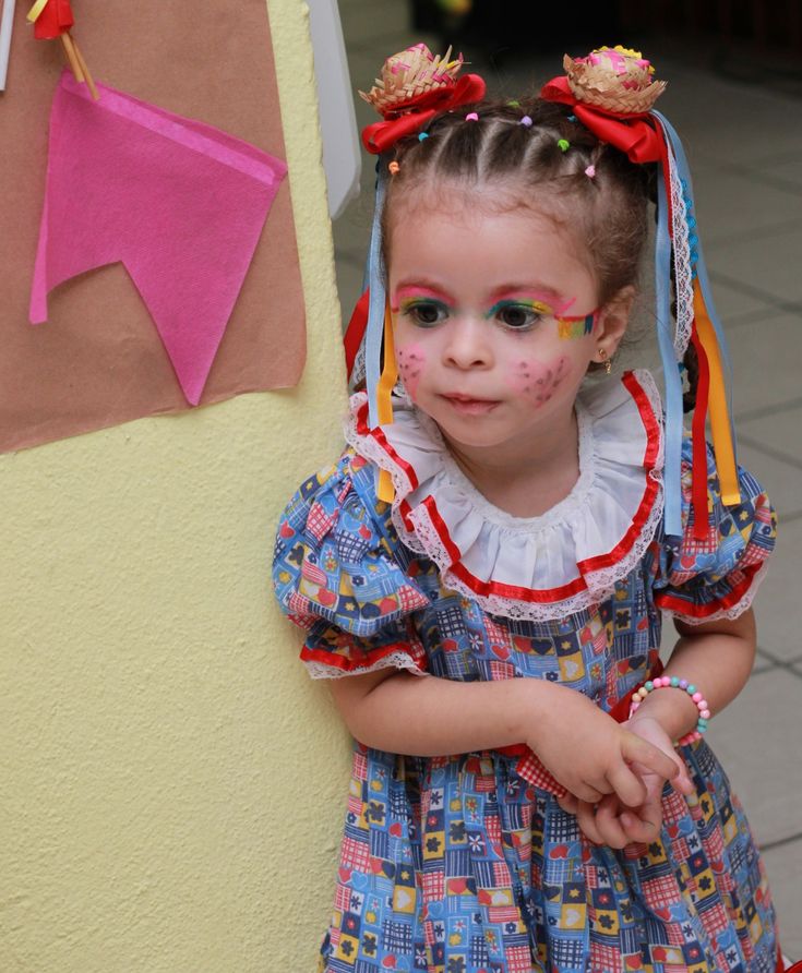 penteado junino infantil simples 4