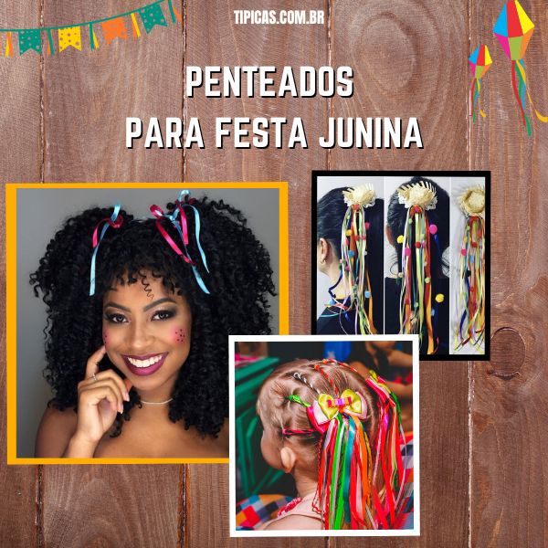 penteado junino infantil simples 8