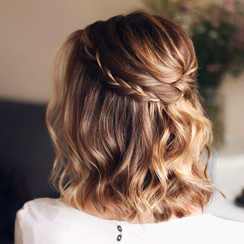Wet look cabelo curto