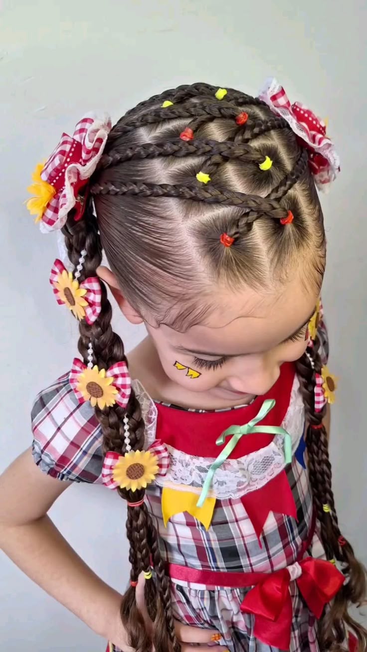 Penteado caipira menina