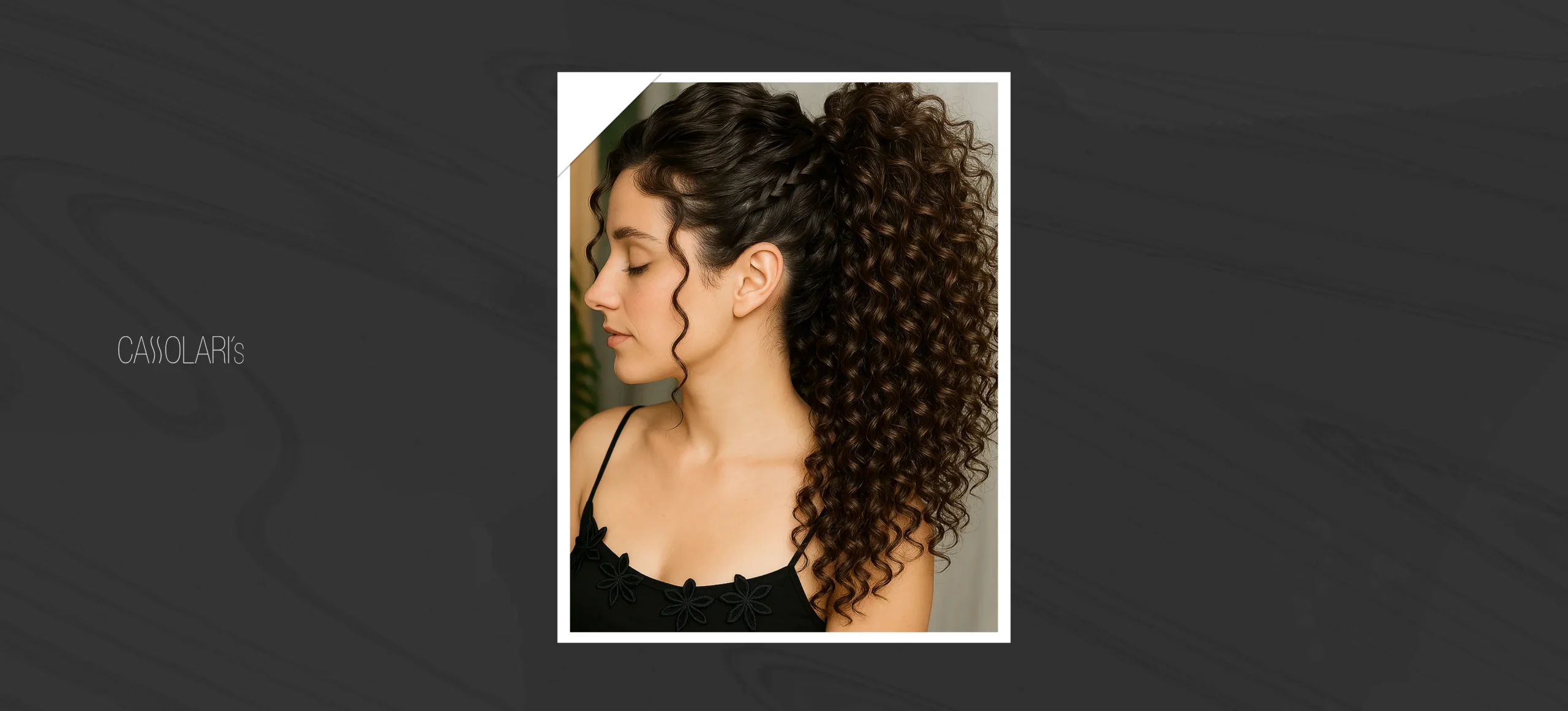 penteado semipreso cacheado