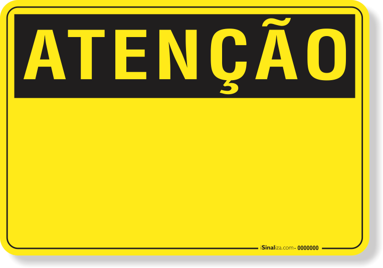sinalização de advertência