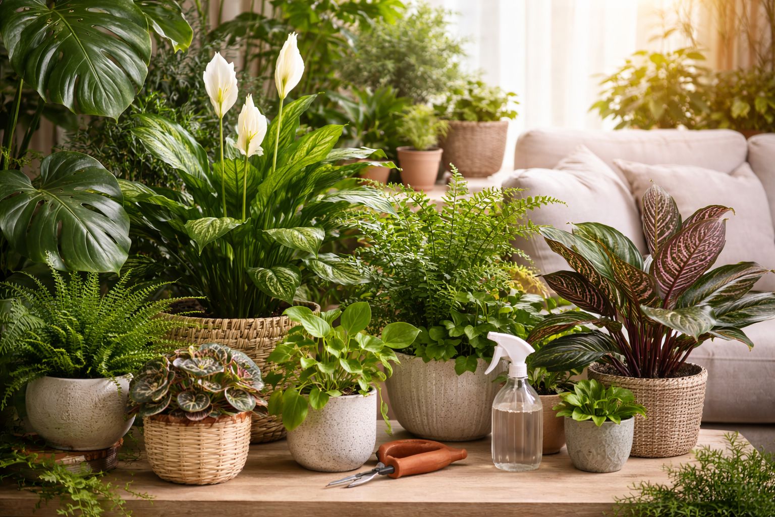 plantas resistentes à falta de luz