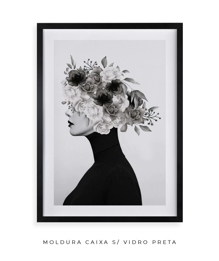 quadro abstrato preto e branco