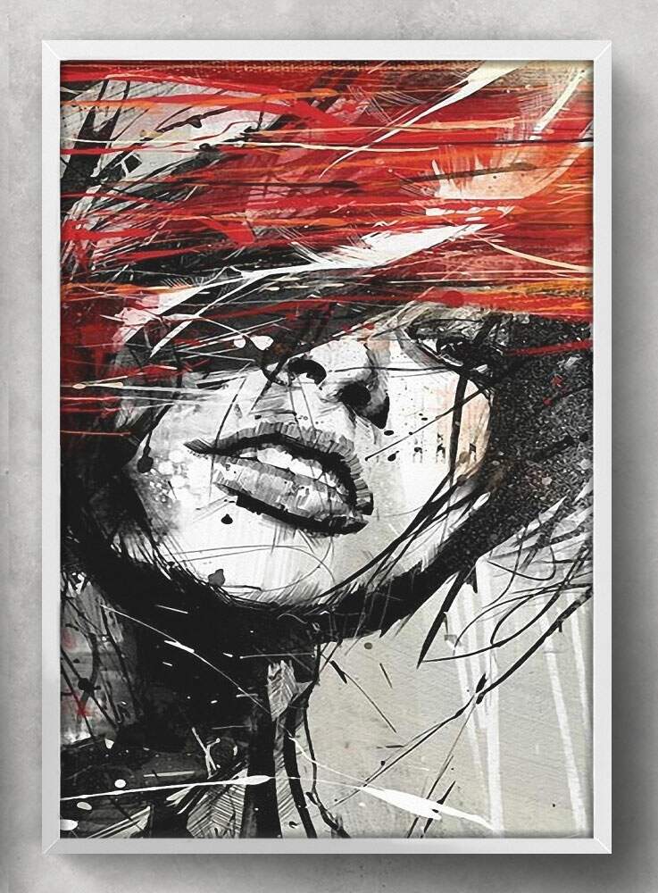 quadro preto e branco sala