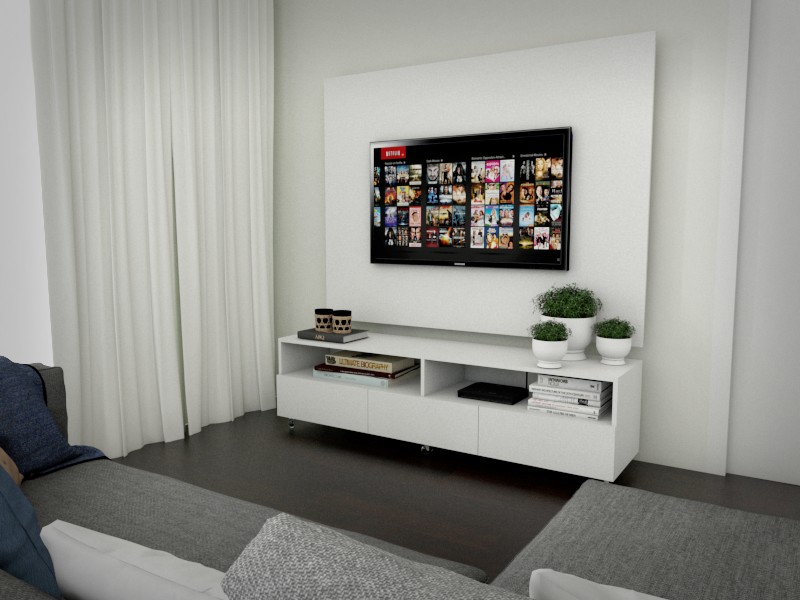 rack para sala com painel