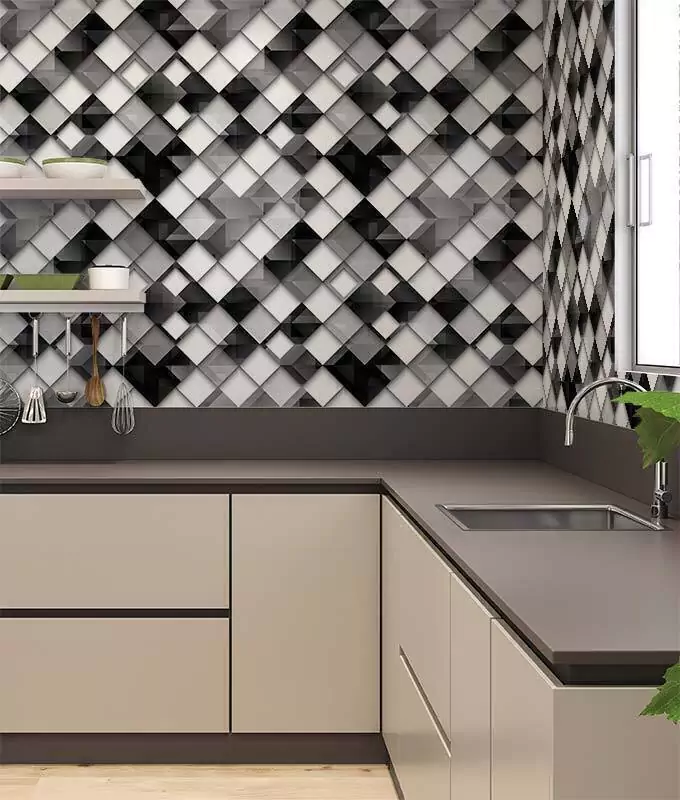 azulejo preto e branco