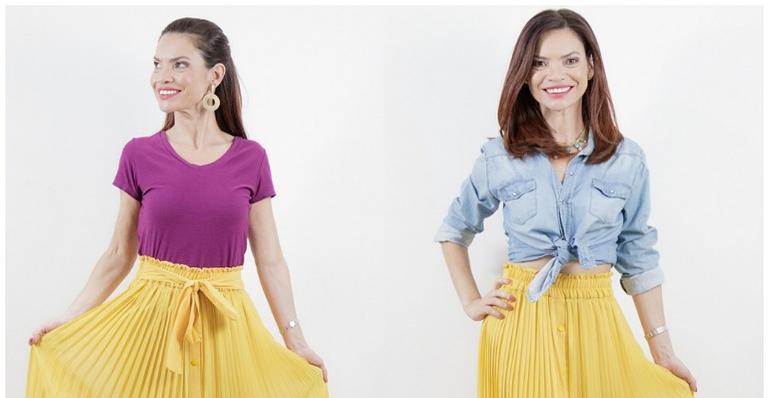 saia amarela vibrante looks