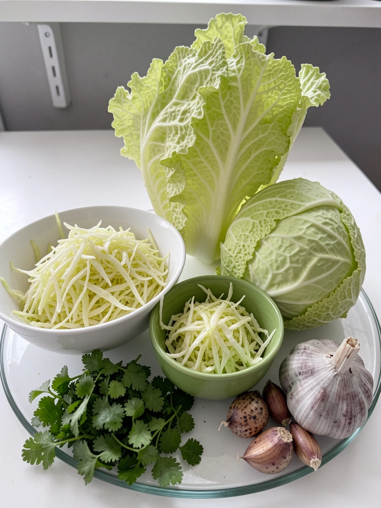 Tigela com salada de acelga crua em tiras finas