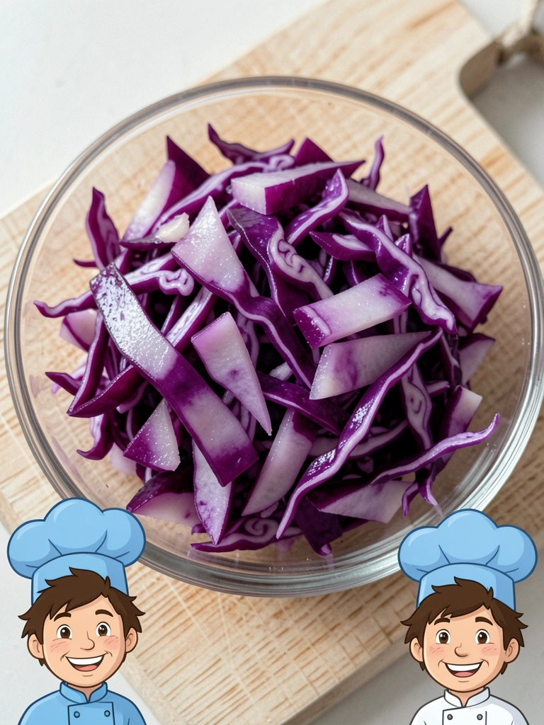 Tigela com legumes fatiados, incluindo acelga, cenoura e pepino