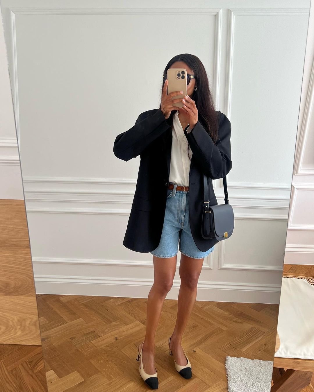 looks com sapato aberto atrás trabalho