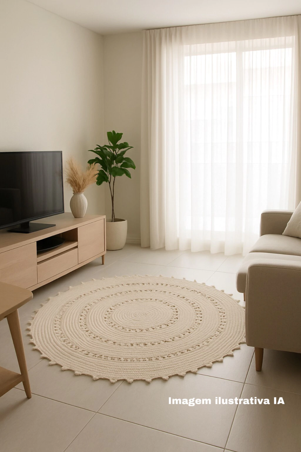 como decorar com tapete de crochê