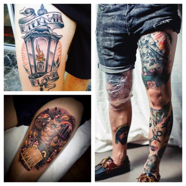 desenhos de tatuagem na coxa homem