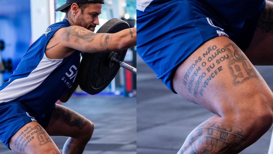 tatuagem oriental coxa masculina