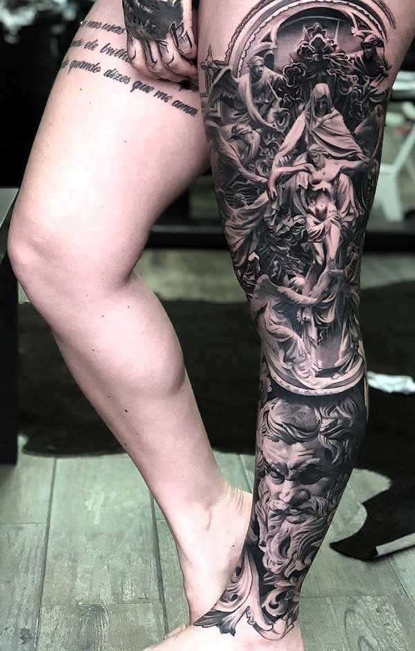 dor tatuagem coxa masculina