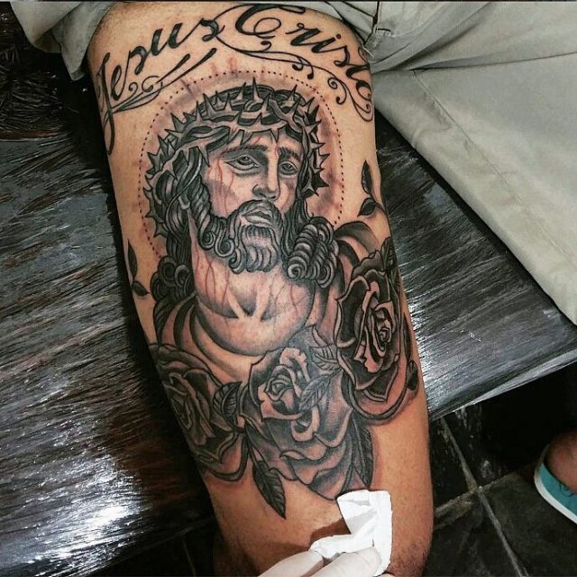 tatuagem tribal coxa masculina