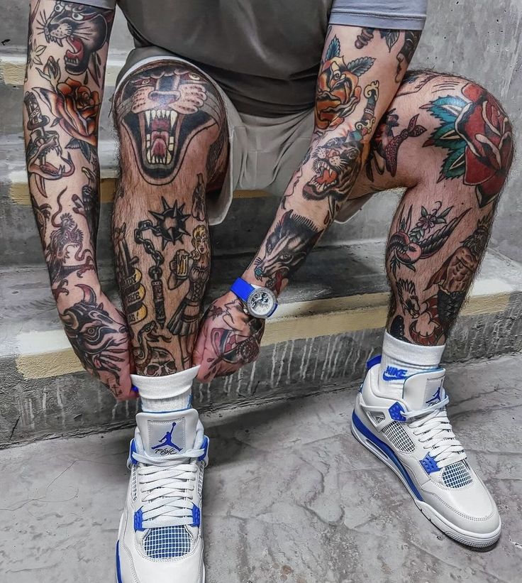 tatuagem coxa grande